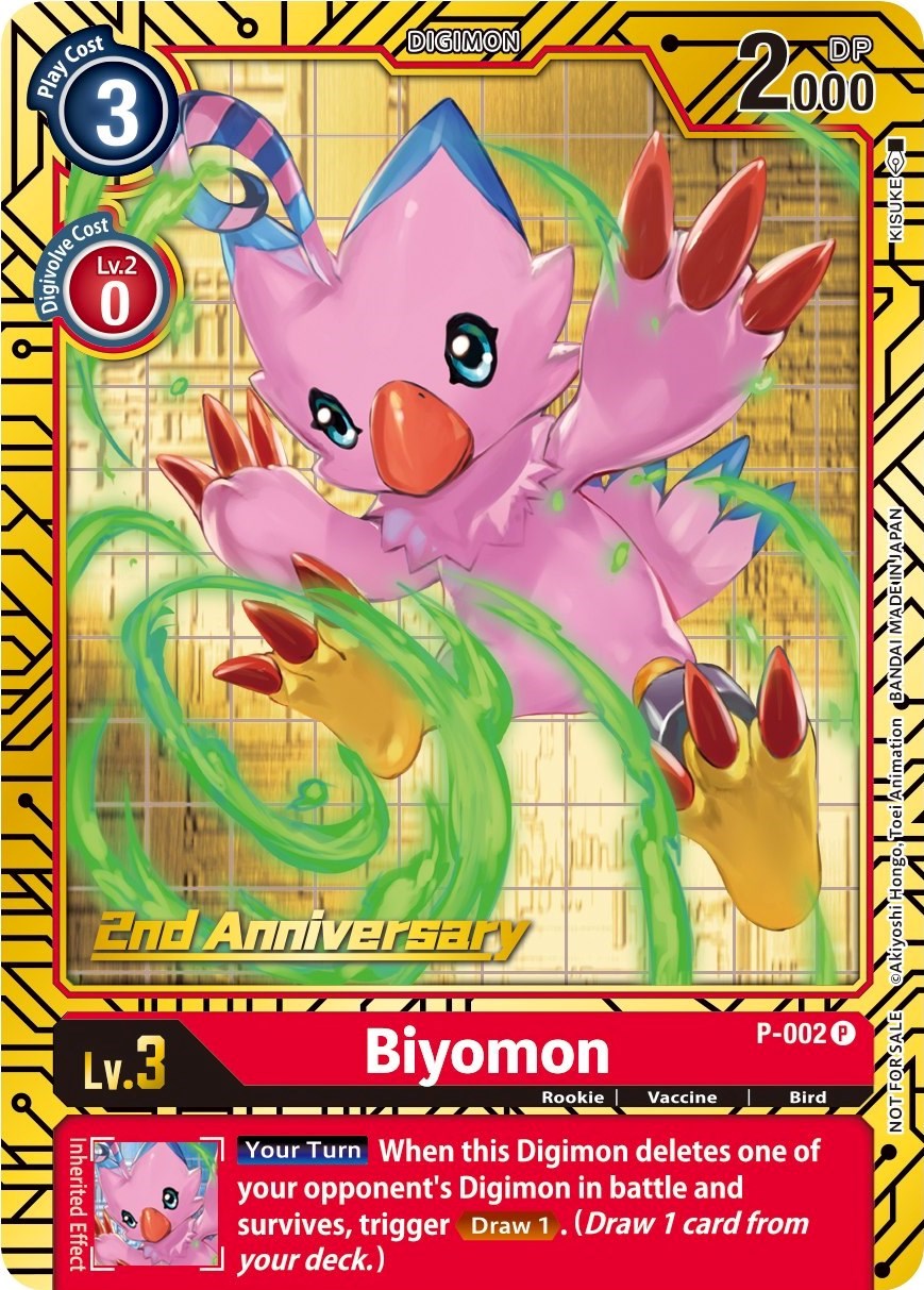 Biyomon [P-002] (2nd Anniversary Card Set) [Promotional Cards] | Shuffle n Cut Hobbies & Games