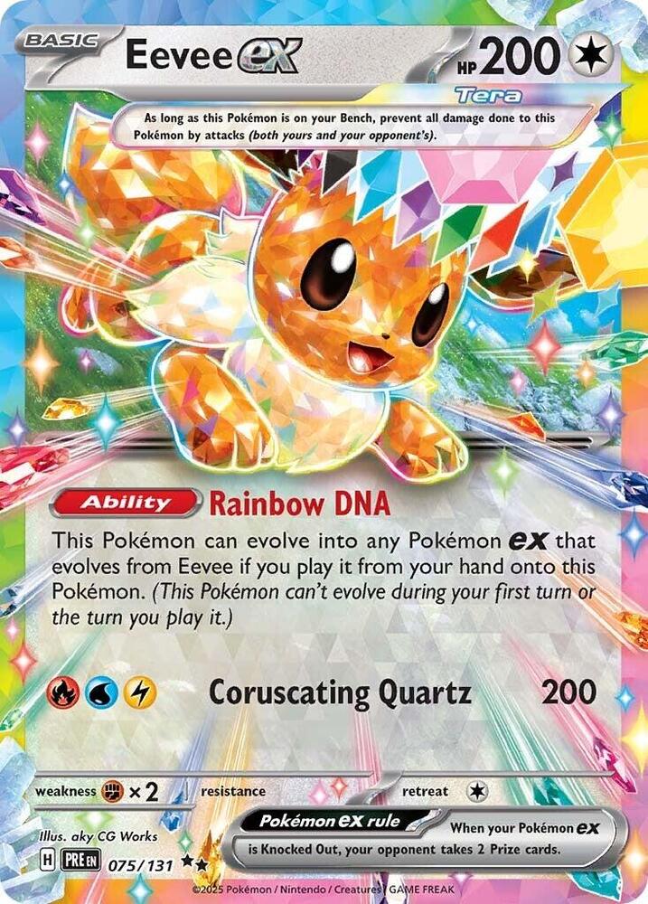 Eevee ex (075/131) [Scarlet & Violet: Prismatic Evolutions] | Shuffle n Cut Hobbies & Games