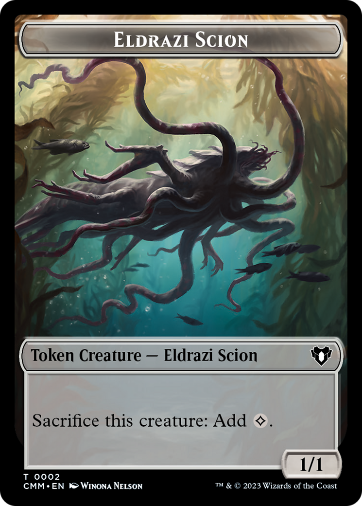 Manifest // Eldrazi Scion Double-Sided Token [Commander Masters Tokens] | Shuffle n Cut Hobbies & Games