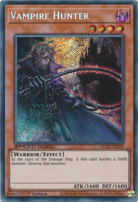 Vampire Hunter [SGX3-ENI19] Secret Rare | Shuffle n Cut Hobbies & Games