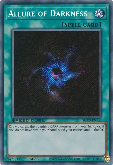 Allure of Darkness [SGX3-ENI30] Secret Rare | Shuffle n Cut Hobbies & Games