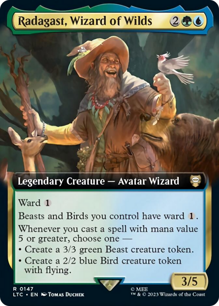 Radagast, Wizard of Wilds (Extended Art) [The Lord of the Rings: Tales of Middle-Earth Commander] | Shuffle n Cut Hobbies & Games