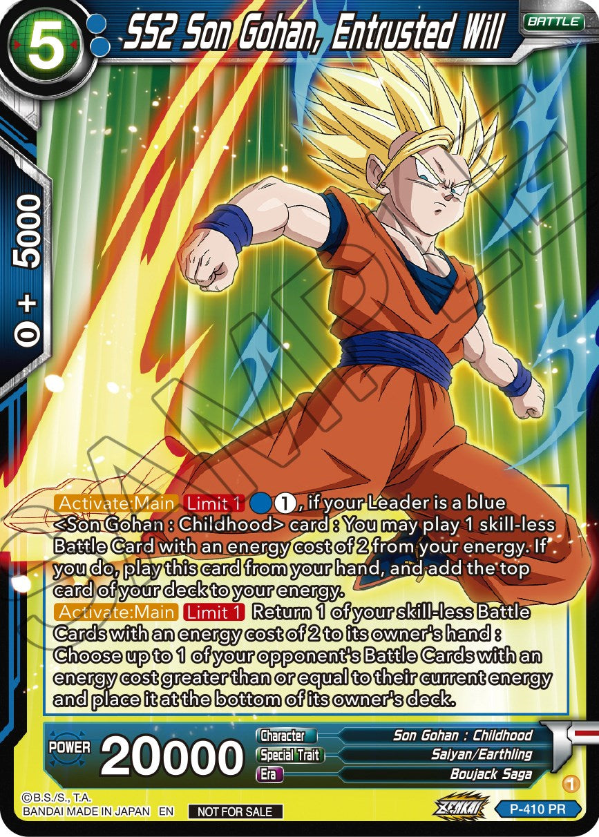 SS2 Son Gohan, Entrusted Will (P-410) [Promotion Cards] | Shuffle n Cut Hobbies & Games