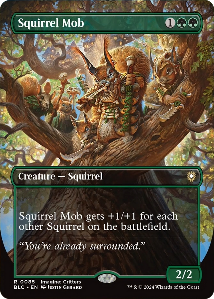 Squirrel Mob (Borderless) [Bloomburrow Commander] | Shuffle n Cut Hobbies & Games