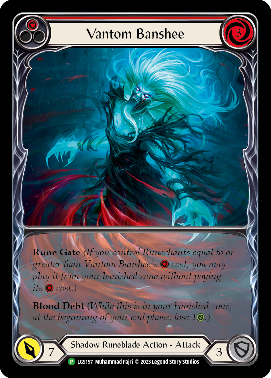 Vantom Banshee (Red) (Extended Art) [LGS157] (Promo)  Rainbow Foil | Shuffle n Cut Hobbies & Games