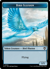 Dragon Elemental // Bird Illusion Double-Sided Token [Outlaws of Thunder Junction Commander Tokens] | Shuffle n Cut Hobbies & Games