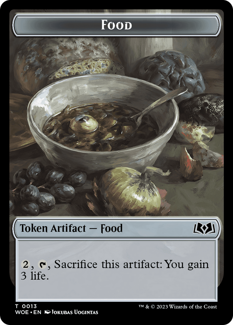 Faerie // Food (0013) Double-Sided Token [Wilds of Eldraine Tokens] | Shuffle n Cut Hobbies & Games