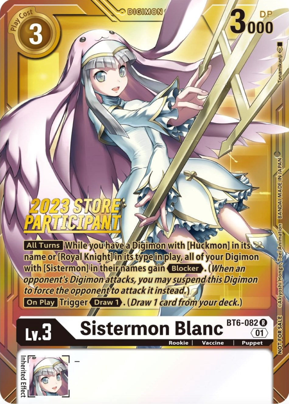 Sistermon Blanc [BT6-082] (2023 Store Participant) [Double Diamond Promos] | Shuffle n Cut Hobbies & Games