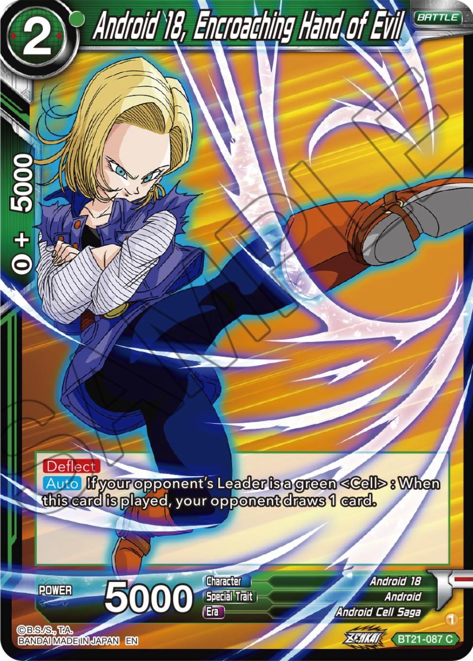 Android 18, Encroaching Hand of Evil (BT21-087) [Wild Resurgence] | Shuffle n Cut Hobbies & Games