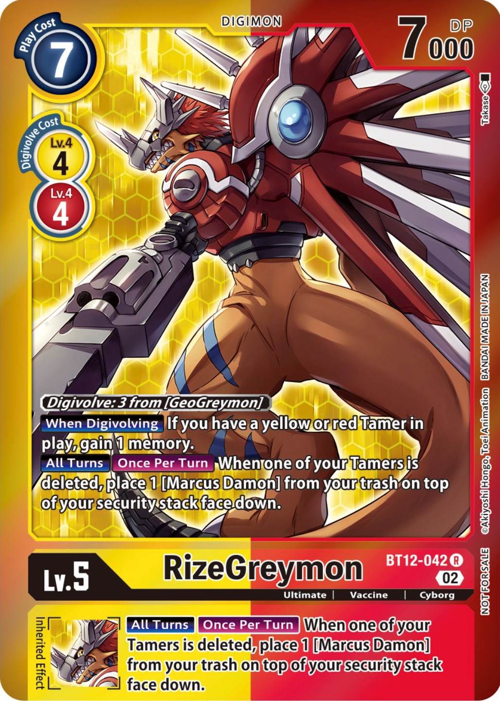 RizeGreymon [BT12-042] (Tamer Party -Special-) [Across Time Promos] | Shuffle n Cut Hobbies & Games