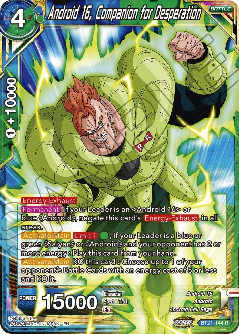 Android 16, Companion for Desperation (BT21-144) [Wild Resurgence] | Shuffle n Cut Hobbies & Games