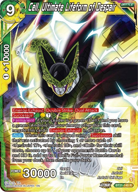 Cell, Ultimate Lifeform of Despair (BT21-145) [Wild Resurgence] | Shuffle n Cut Hobbies & Games