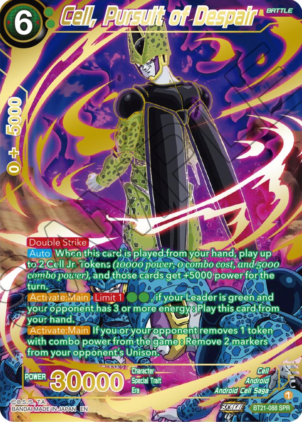 Cell, Pursuit of Despair (SPR) (BT21-088) [Wild Resurgence] | Shuffle n Cut Hobbies & Games