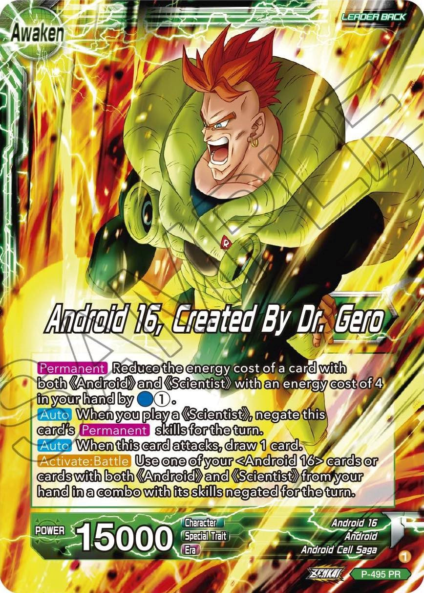 Android 16 // Android 16, Created By Dr. Gero (P-495) [Promotion Cards] | Shuffle n Cut Hobbies & Games