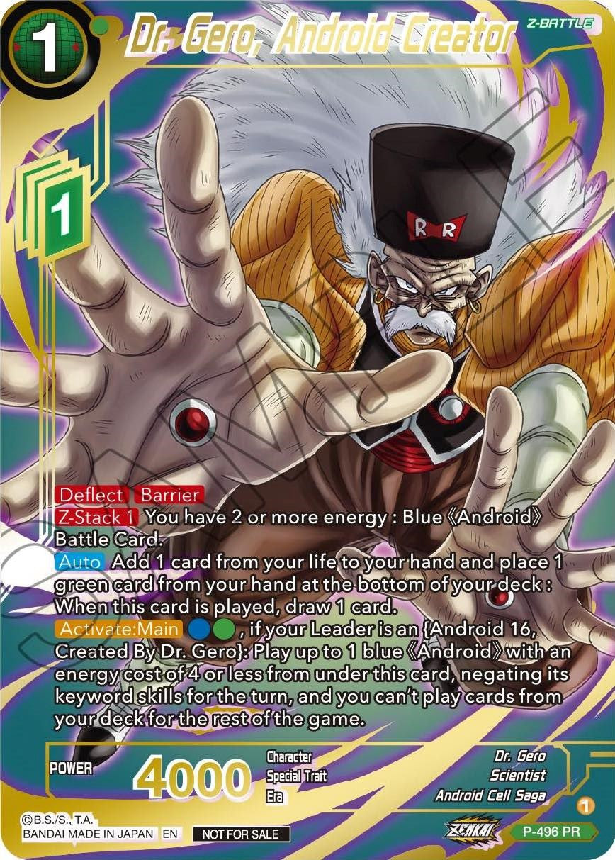 Dr. Gero, Android Creator (Gold Stamped) (P-496) [Promotion Cards] | Shuffle n Cut Hobbies & Games