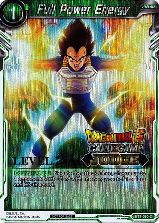 Full Power Energy (Level 2) (BT1-080) [Judge Promotion Cards] | Shuffle n Cut Hobbies & Games