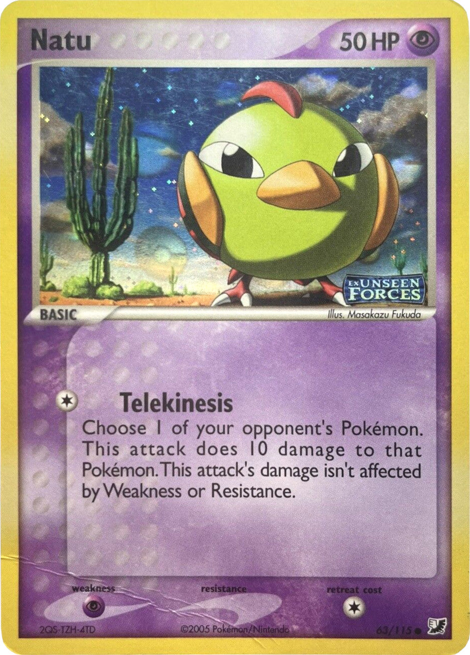 Natu (63/115) (Stamped) [EX: Unseen Forces] | Shuffle n Cut Hobbies & Games