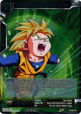 Scrambling Assault Son Goten (Event Pack 2 - 2018) (P-062_PR) [Promotion Cards] | Shuffle n Cut Hobbies & Games