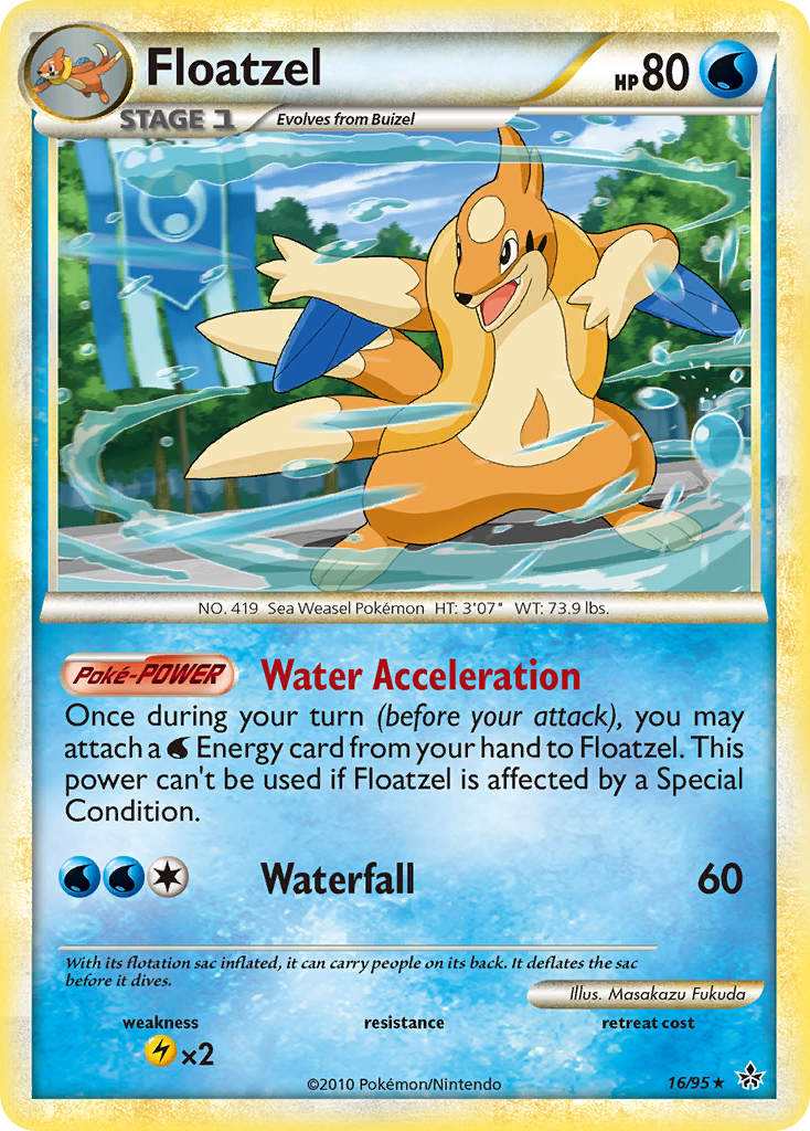 Floatzel (16/95) [HeartGold & SoulSilver: Unleashed] | Shuffle n Cut Hobbies & Games