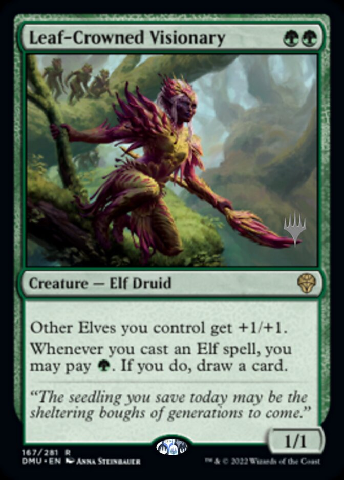 Leaf-Crowned Visionary (Promo Pack) [Dominaria United Promos] | Shuffle n Cut Hobbies & Games