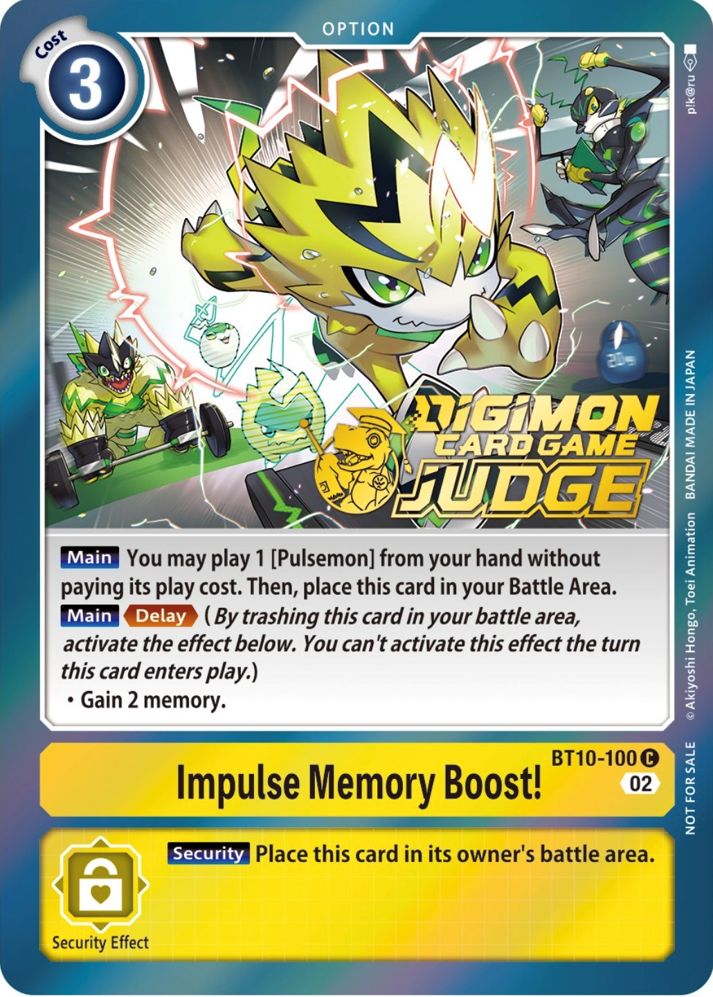 Impulse Memory Boost! [BT10-100] (Judge Pack 3) [Xros Encounter Promos] | Shuffle n Cut Hobbies & Games