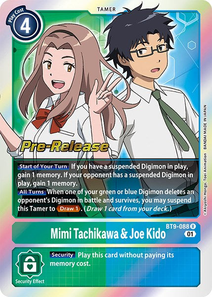 Mimi Tachikawa & Joe Kido [BT9-088] [X Record Pre-Release Promos] | Shuffle n Cut Hobbies & Games