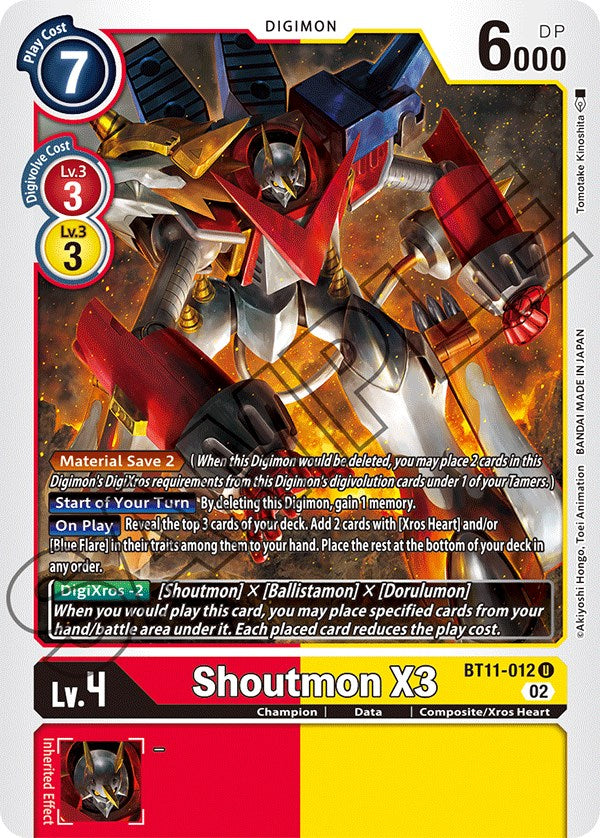 Shoutmon X3 [BT11-012] [Dimensional Phase] | Shuffle n Cut Hobbies & Games