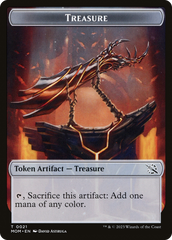 Treasure (21) // Teferi Akosa of Zhalfir Emblem Double-Sided Token [March of the Machine Tokens] | Shuffle n Cut Hobbies & Games