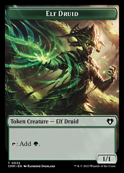 Saproling // Elf Druid Double-Sided Token [Commander Masters Tokens] | Shuffle n Cut Hobbies & Games