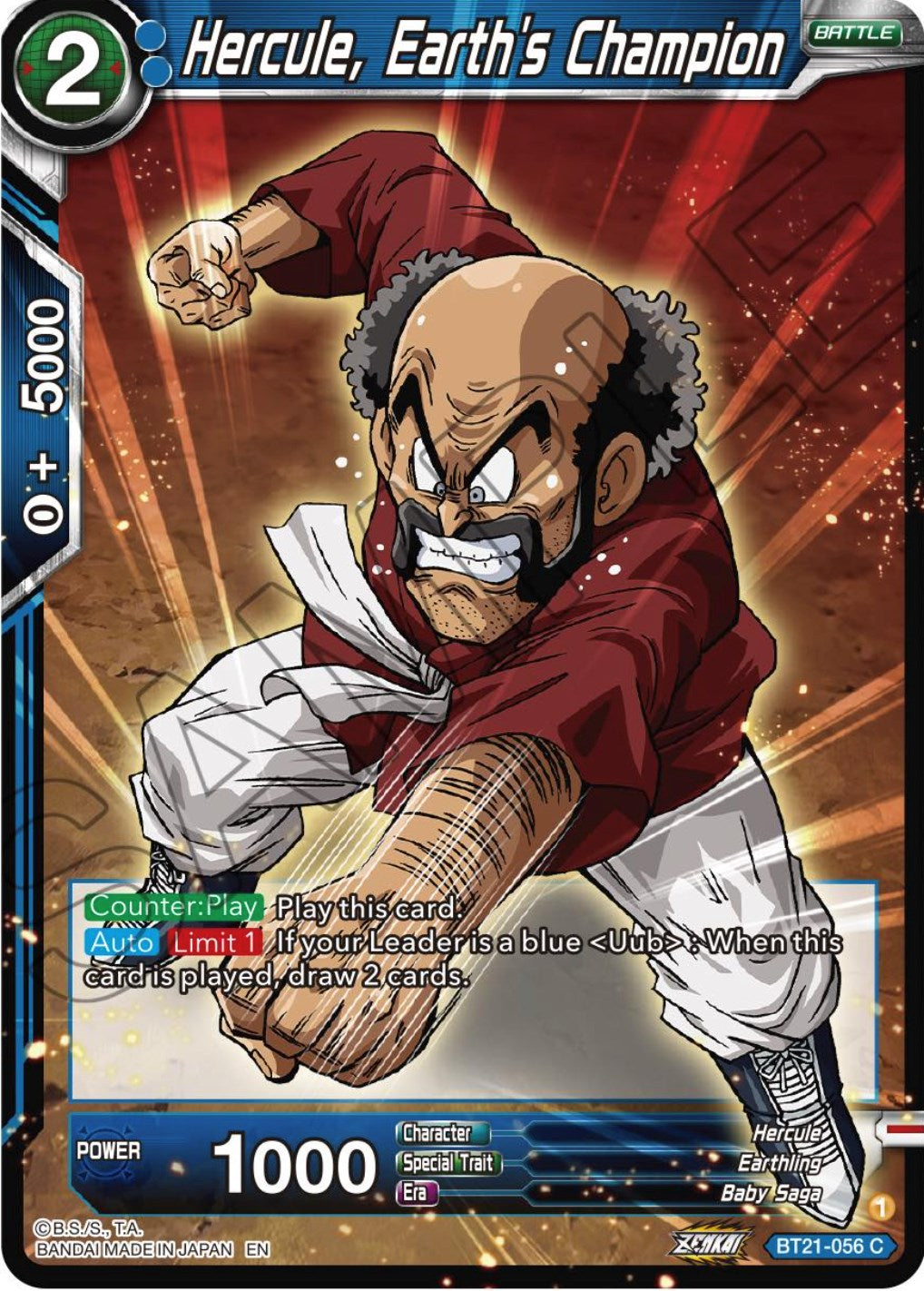 Hercule, Earth's Champion (BT21-056) [Wild Resurgence] | Shuffle n Cut Hobbies & Games