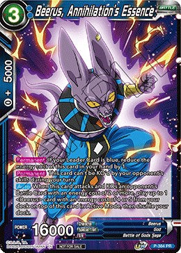 Beerus, Annihilation's Essence (Tournament Pack Vol. 8) (P-384) [Tournament Promotion Cards] | Shuffle n Cut Hobbies & Games