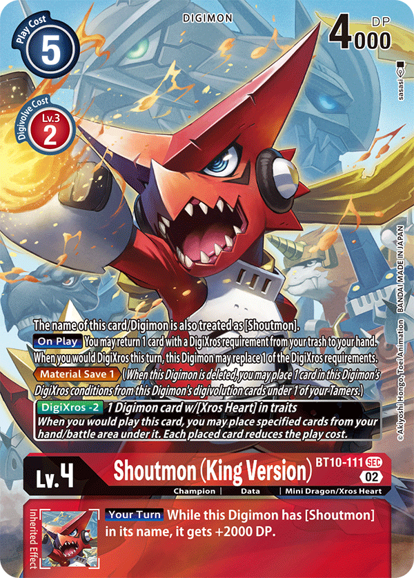 Shoutmon (King Version) [BT10-111] (Alternate Art) [Xros Encounter] | Shuffle n Cut Hobbies & Games