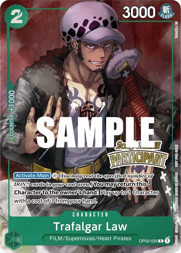 Trafalgar Law (Online Regional 2023) [Participant] [One Piece Promotion Cards] | Shuffle n Cut Hobbies & Games