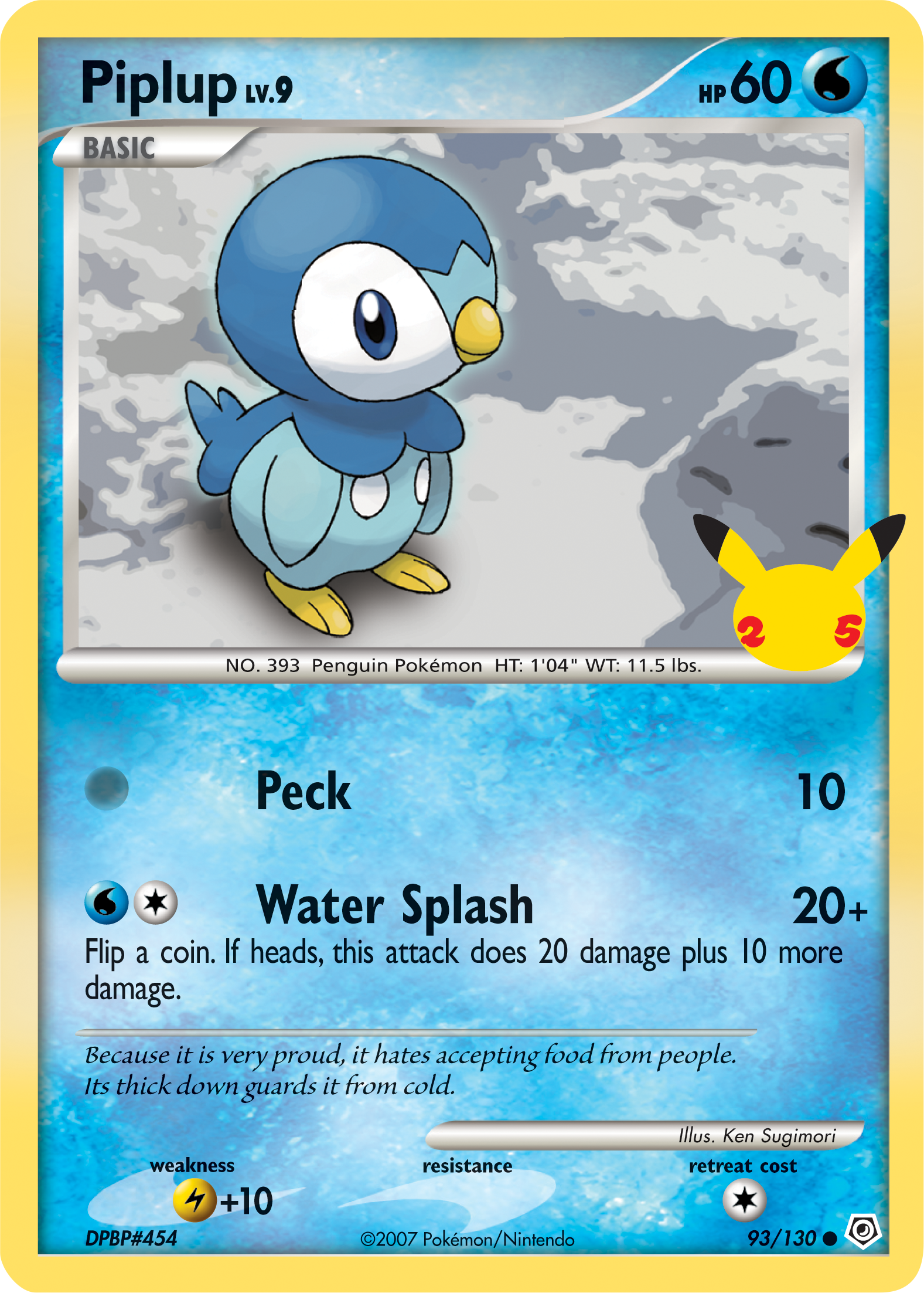 Piplup (93/130) (Jumbo Card) [First Partner Pack] | Shuffle n Cut Hobbies & Games