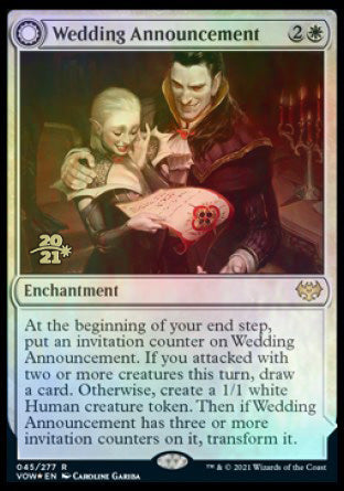 Wedding Announcement // Wedding Festivity [Innistrad: Crimson Vow Prerelease Promos] | Shuffle n Cut Hobbies & Games