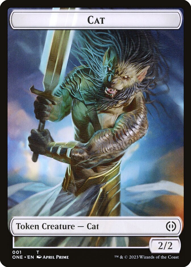 Phyrexian Goblin // Cat Double-Sided Token [Phyrexia: All Will Be One Tokens] | Shuffle n Cut Hobbies & Games