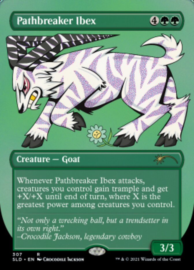 Pathbreaker Ibex (Borderless) (Foil Etched) [Secret Lair Drop Series] | Shuffle n Cut Hobbies & Games