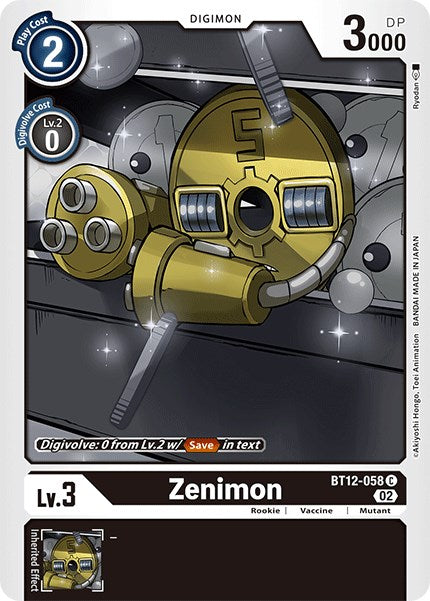 Zenimon [BT12-058] [Across Time] | Shuffle n Cut Hobbies & Games