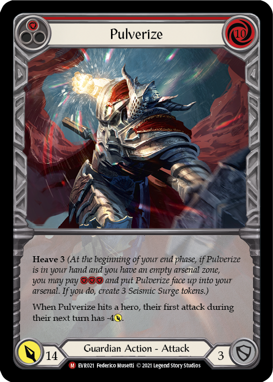 Pulverize [EVR021] (Everfest)  1st Edition Extended Art Rainbow Foil | Shuffle n Cut Hobbies & Games