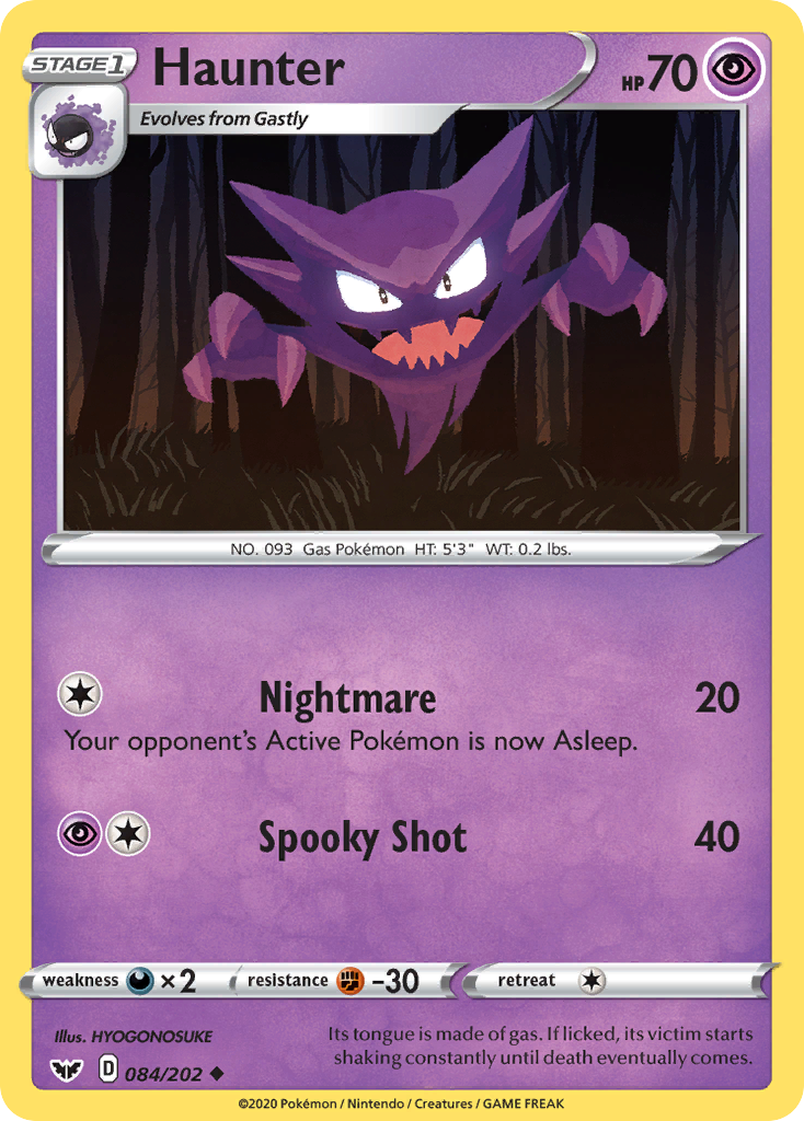 Haunter (084/202) [Sword & Shield: Base Set] | Shuffle n Cut Hobbies & Games