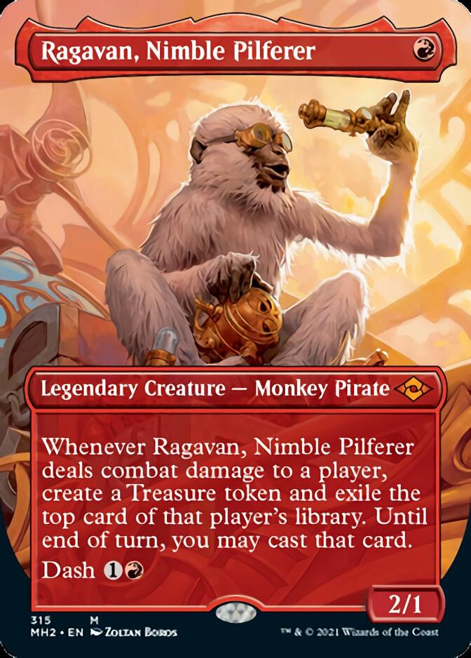 Ragavan, Nimble Pilferer (Borderless Alternate Art) [Modern Horizons 2] | Shuffle n Cut Hobbies & Games