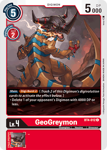 GeoGreymon [BT4-012] [Great Legend] | Shuffle n Cut Hobbies & Games