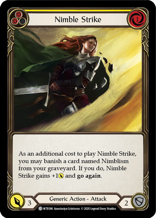 Nimble Strike (Yellow) [U-WTR186] (Welcome to Rathe Unlimited)  Unlimited Rainbow Foil | Shuffle n Cut Hobbies & Games