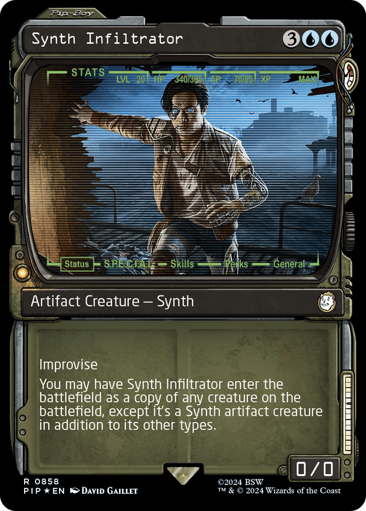 Synth Infiltrator (Showcase) (Surge Foil) [Fallout] | Shuffle n Cut Hobbies & Games