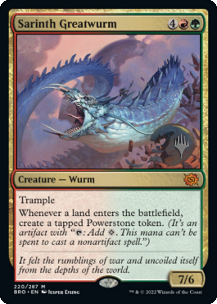 Sarinth Greatwurm (Promo Pack) [The Brothers' War Promos] | Shuffle n Cut Hobbies & Games