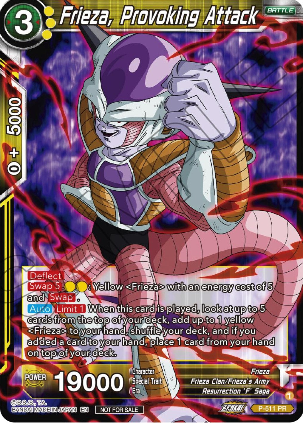 Frieza, Provoking Attack (Zenkai Series Tournament Pack Vol.4) (P-511) [Tournament Promotion Cards] | Shuffle n Cut Hobbies & Games