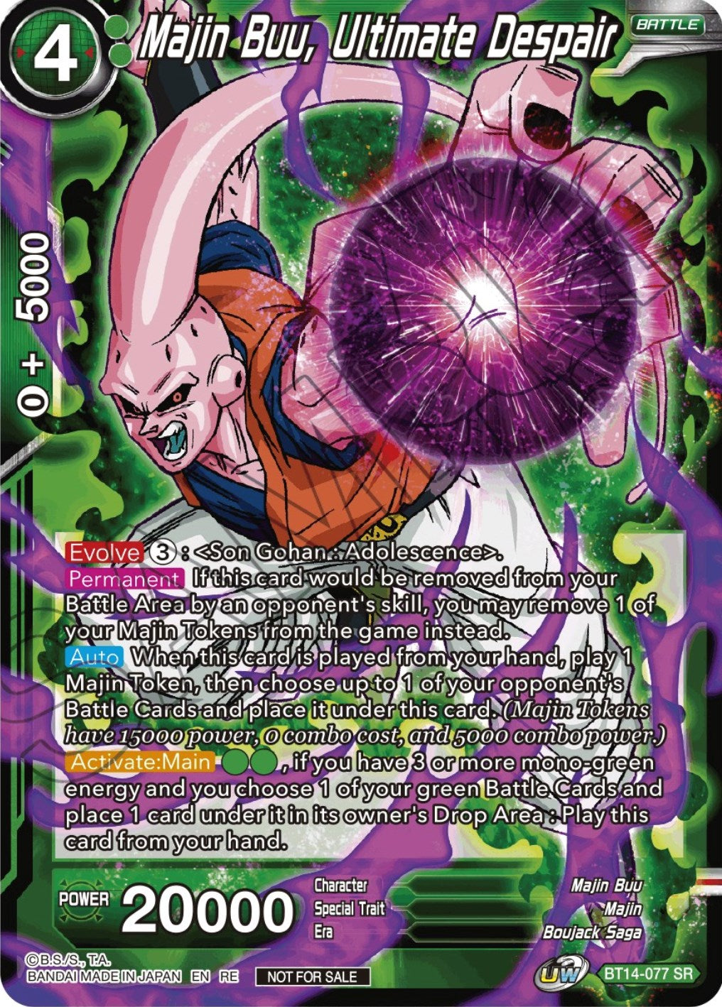 Majin Buu, Ultimate Despair (Championship Selection Pack 2023 Vol.2) (Silver Foil) (BT14-077) [Tournament Promotion Cards] | Shuffle n Cut Hobbies & Games