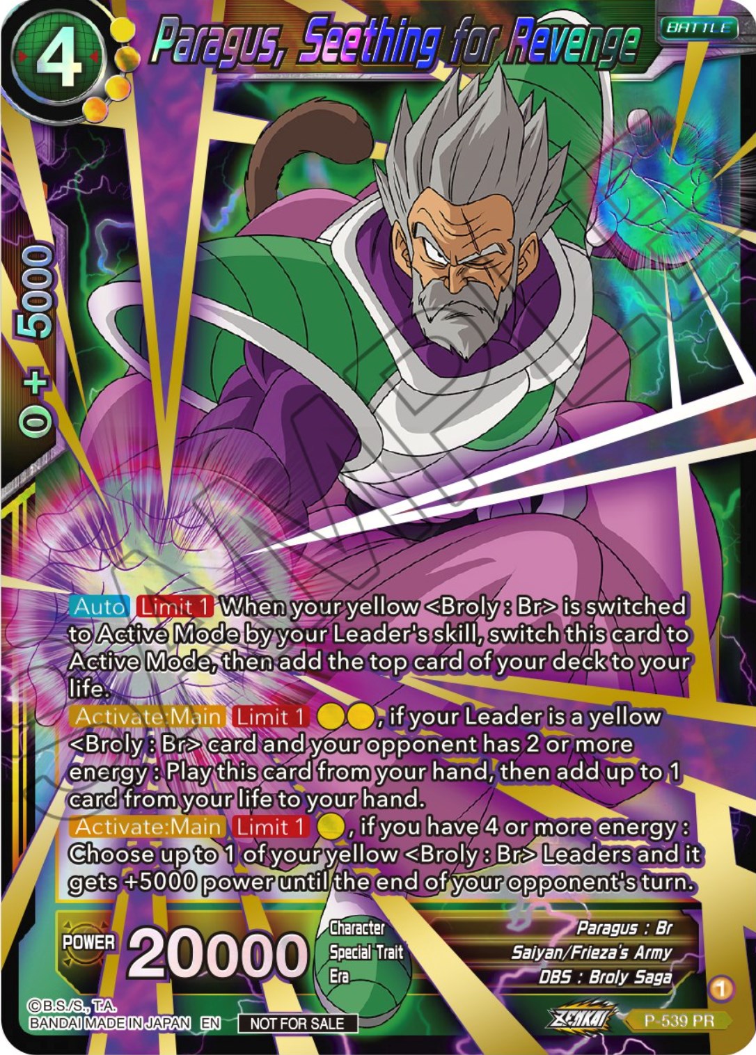 Paragus, Seething for Revenge (Championship Selection Pack 2023 Vol.2) (Gold-Stamped Shatterfoil) (P-539) [Tournament Promotion Cards] | Shuffle n Cut Hobbies & Games