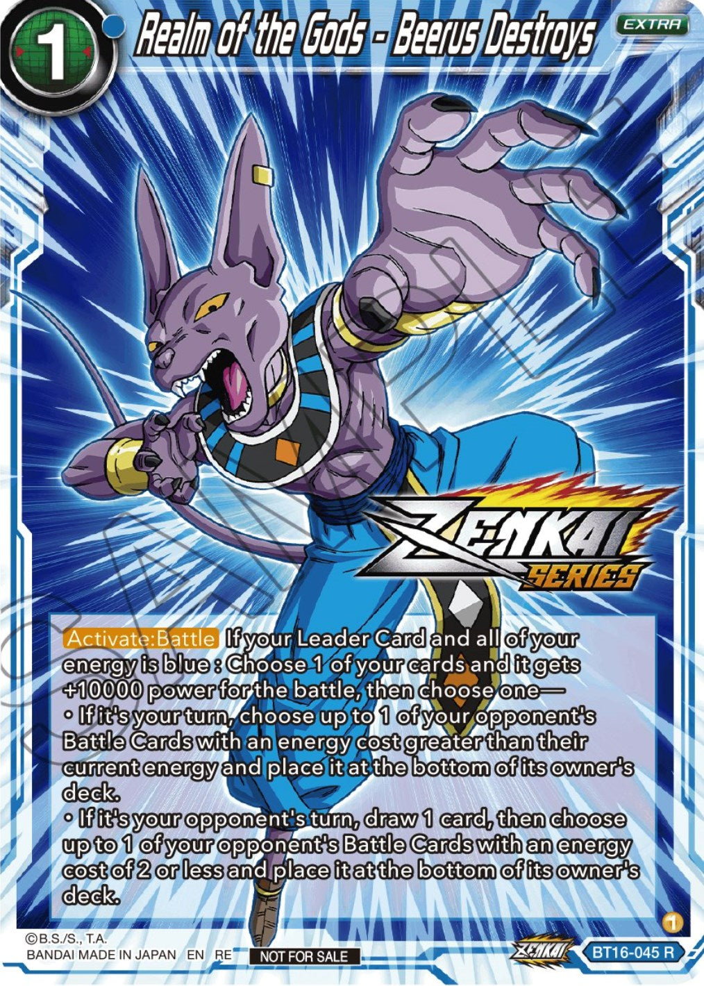 Realm of the Gods - Beerus Destroys (Event Pack 12) (BT16-045) [Tournament Promotion Cards] | Shuffle n Cut Hobbies & Games