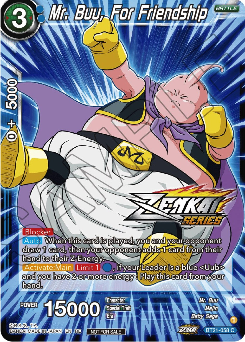 Mr. Buu, For Friendship (Event Pack 12) (BT21-058) [Tournament Promotion Cards] | Shuffle n Cut Hobbies & Games